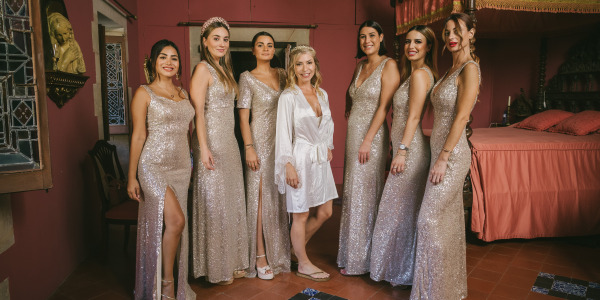 ORIGINAL BRIDEMAIDS DRESSES FOR A MEDITERRANEAN WEDDING